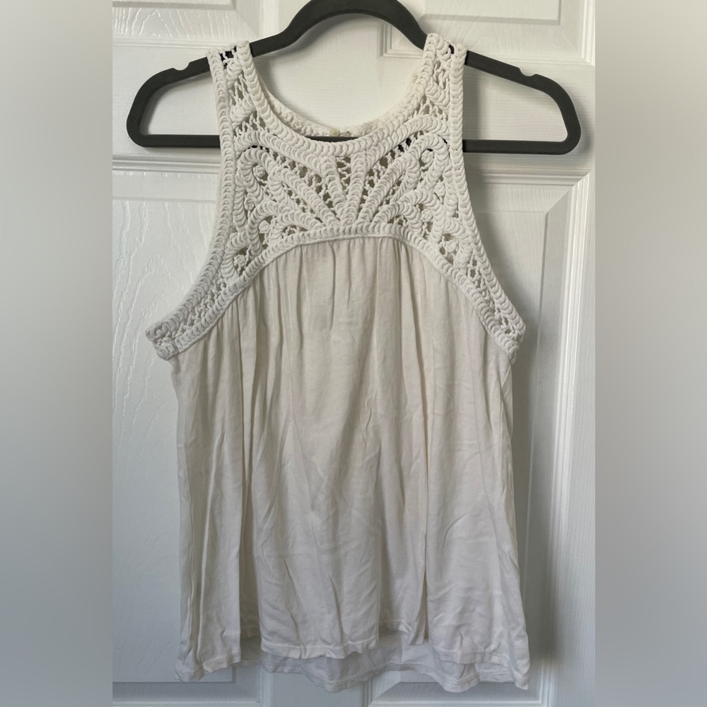 Loft Tank Top with Lace Detail